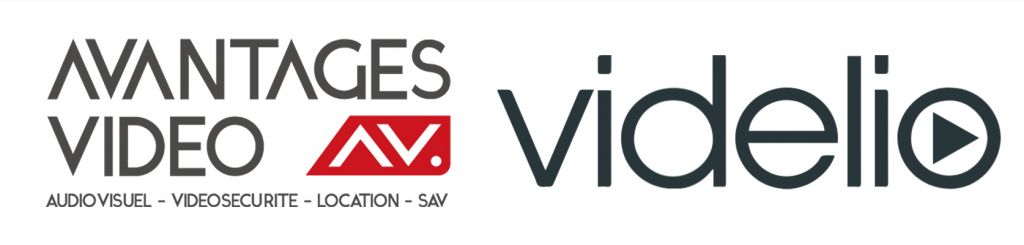 Ensemble du logo de Avantages Vidéo et de Vidélio